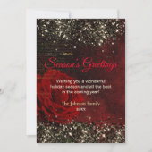 Chique rood goud glitter glitter kerst nieuwjaar (Voorkant)