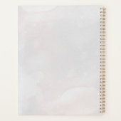 Chique rood roze bloemig en faux gouden bruiloft planner (Achterkant)