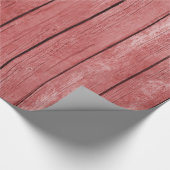 Chique rood rustiek hout cadeaupapier (Hoek)