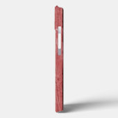 Chique rood rustiek hout Case-Mate iPhone case (Achterkant / Links)