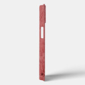 Chique rood rustiek hout Case-Mate iPhone case (Achterkant / Rechts)