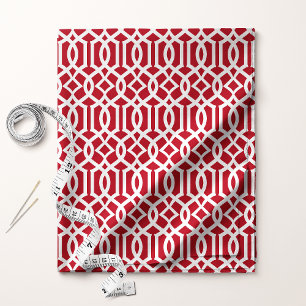 Chique Rood Traliewerk Lattice Marokkaans Stof
