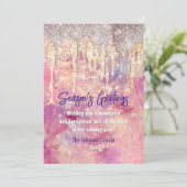 Chique roos blush roze druppels kerst nieuwjaar (Staand voorkant)