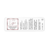 Chique Roos Gold Essential Oil Kleine druppelfles Etiket (Voorkant)