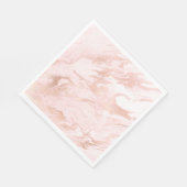 Chique Roos Goud en Blush gemarmerde papieren serv Servet (Hoek)