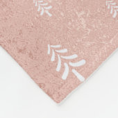 Chique roos goud wit kerstboompatroon fleece deken (Hoek)