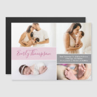 Chique roze aangepaste naam- en babyspeelgoedfoto-