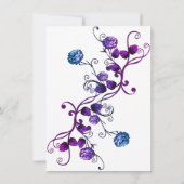 Chique roze bloem bruiloft uitnodiging (Achterkant)