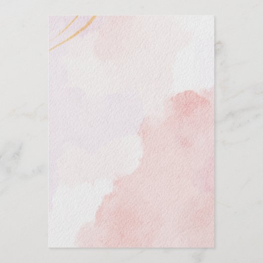 Chique roze bloemenbruiloft programma (Achterkant)