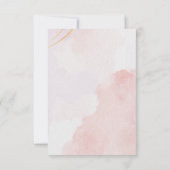 Chique roze bloemenbruiloft RSVP kaartje (Achterkant)