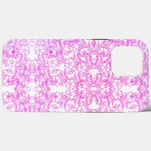 Chique roze bloemmotief Case-Mate iPhone case (Achterkant (horizontaal))
