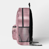 Chique roze blos roze druipend monogram bedrukte rugzak (Rechts)