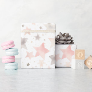 Chique Roze Blush Baby Shower Cadeaupapier