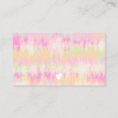 Chique roze boho tie dye waterverf bestelling dank visitekaartje (Achterkant)
