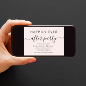 Chique roze bruiloft na feest kaart