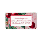 Chique roze 'Cherry Pop' Etiket (Voorkant)