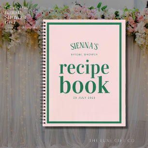 Chique Roze en Groen Vrijgezellenfeest Recept Notitieboek