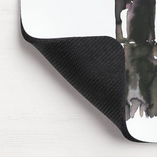 Chique roze en zwarte waterverf lipstick Make-up Muismat (Hoek)