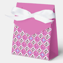 Chique Roze Geometrisch Alfabet N Initiaal
