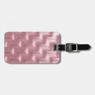 Chique roze geometrische bagagelabel – Stijlvol