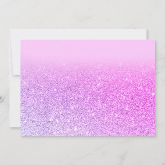 Chique roze glitters glanzen chique foto afstudere kaart (Achterkant)