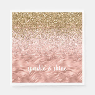 Chique roze Glitz Zebra Print Servet