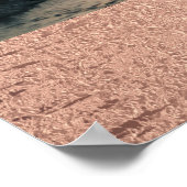 Chique Roze Goud Aangepaste Foto Uitnodiging Huwel Poster (Hoek)