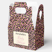Chique roze goud luipaard patroon Baby shower Bedankdoosjes (Geopend)