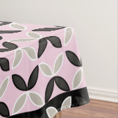 Chique roze grijs en wit bloemblaadjes patroon tafelkleed (Voorbeeld)