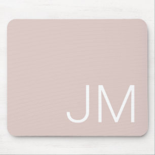 Chique Roze Monogram Initialen Oversized Muismat