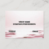 chique roze rozen visitekaartje (Achterkant)