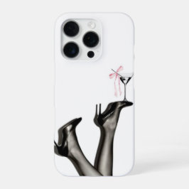 Chique Roze Streep Cocktail iPhone 16 Pro Hoesje