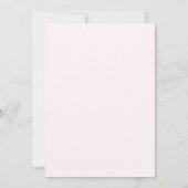 Chique Roze Strikte Parels Kruis Doop Kaart (Achterkant)