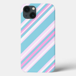 Chique roze turquoise gestreepte hoes Case-Mate iP