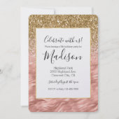 Chique roze zebra print Glitz Kaart (Voorkant)