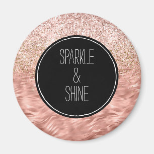 Chique roze zebra print Glitz Magneet