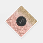 Chique roze zebra print Glitz Servet (Hoek)