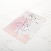 chique roze zilver folie uitnodiging (Gedraaid)