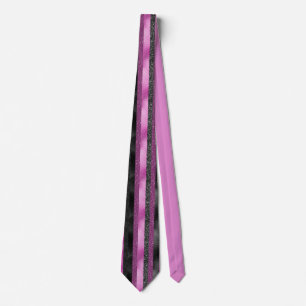 Chique roze zwarte glinsterende streep glamor pers stropdas