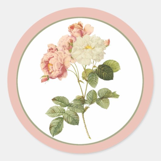 Chique Rozen bruiloft envelop Sticker (Voorkant)