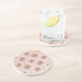 Chique Rozen Zandsteen Onderzetter (Zijkant)