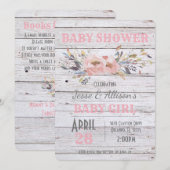 Chique rustieke land Baby shower uitnodiging (Voorkant / Achterkant)