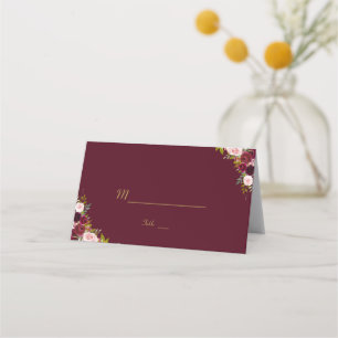 Chique Rustieke Marsala Bloemrijke Burgundy Tafeln