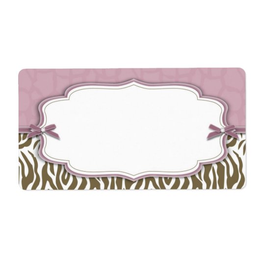 Chique Safari-naamlabel Etiket (Voorkant)