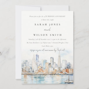 Chique San Francisco Landschap Huwelijksjubileum Kaart