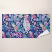 Chique schildpadkoralen badhanddoek (Badhanddoek)