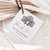 Chique schuur dank u bruiloft bedankjes labels