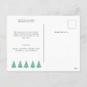 Chique Script 12 Fotocollage Elegante Kerstmis Feestdagenkaart (Achterkant)