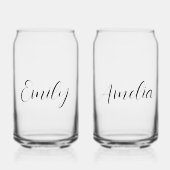 Chique Script Bachelorette bruiloft Blikvorm Glas (Voorkant)