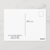Chique script bruiloft Dank u foto briefkaart (Achterkant)